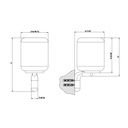 Gessi 38007 Goccia Wall Mounted Ceramic Holder White Gres 2
