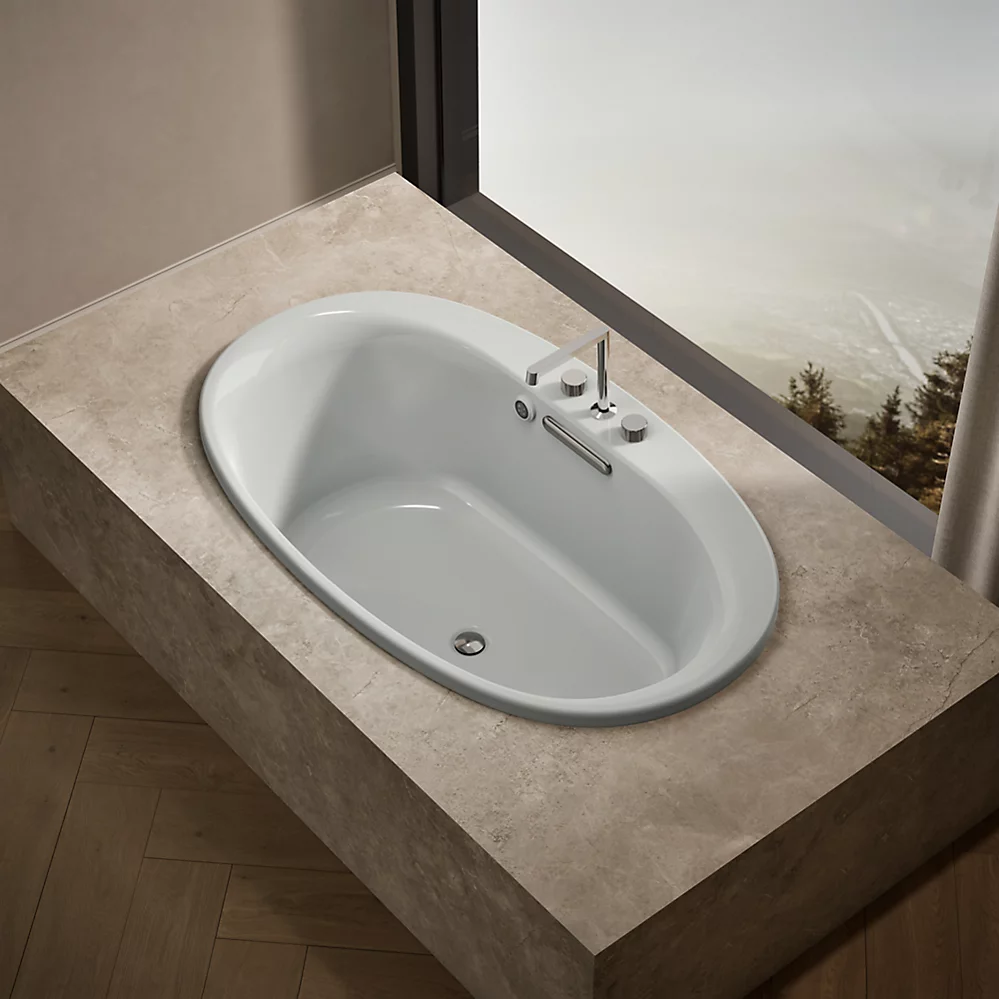 Kohler 5713-W1-95 Underscore 60X36 Oval Bath W/Bask