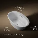Kohler 5713-W1-95 Underscore 60X36 Oval Bath W/Bask