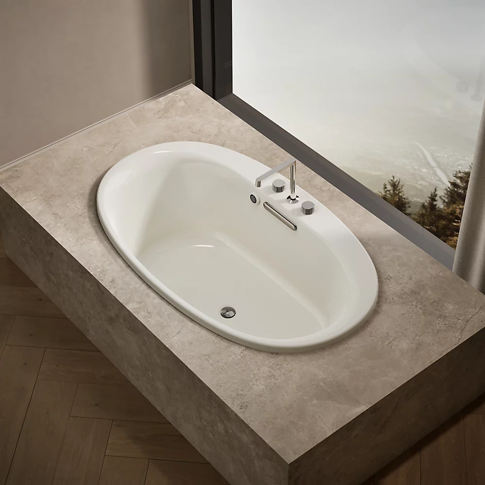 Kohler 5713-W1-96 Underscore 60X36 Oval Bath W/Bask