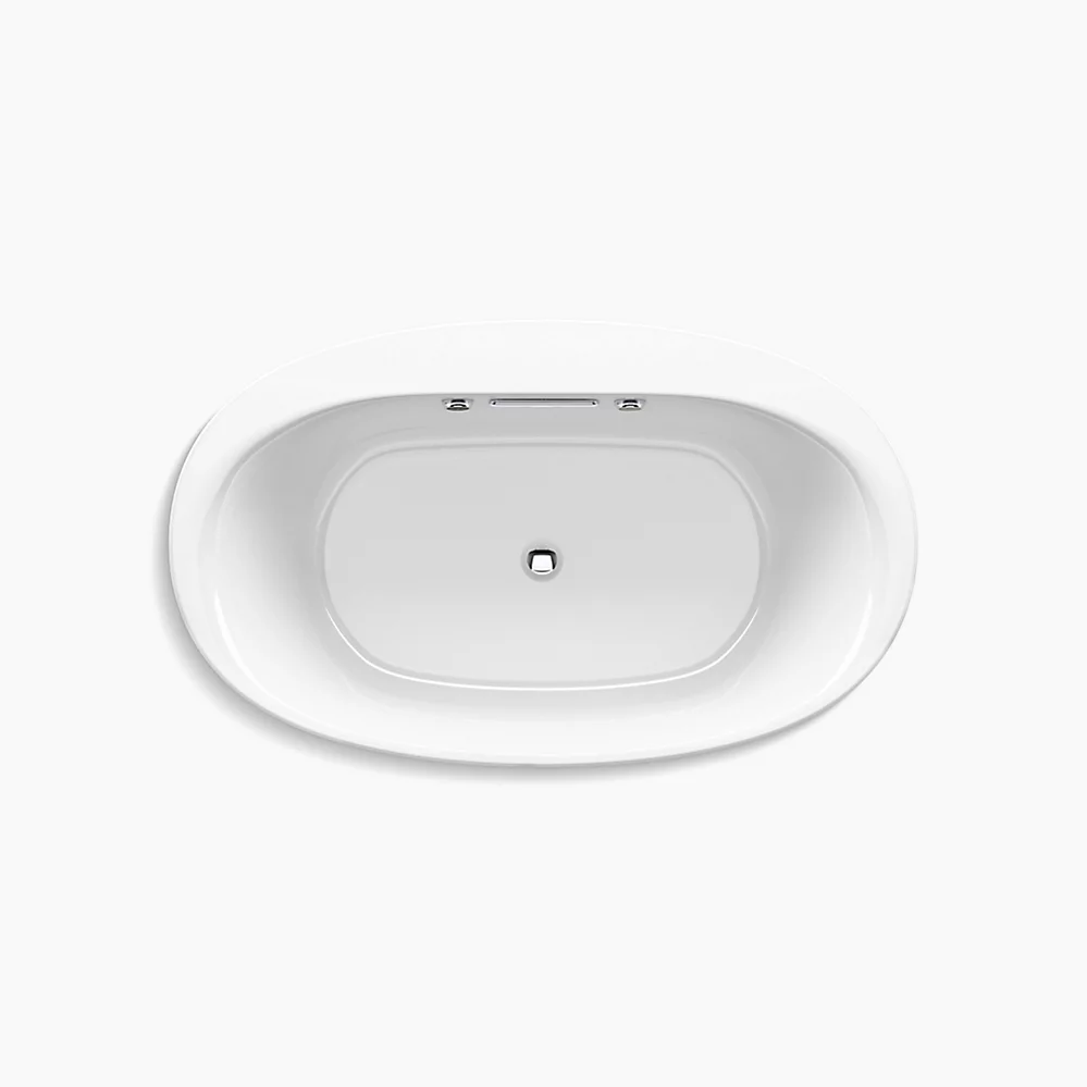 Kohler 5714-GHW-0 Underscore 60 Oval Heated Bbm Bath
