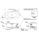 Kohler 5714-GHW-7 Underscore 60 Oval Heated Bbm Bath