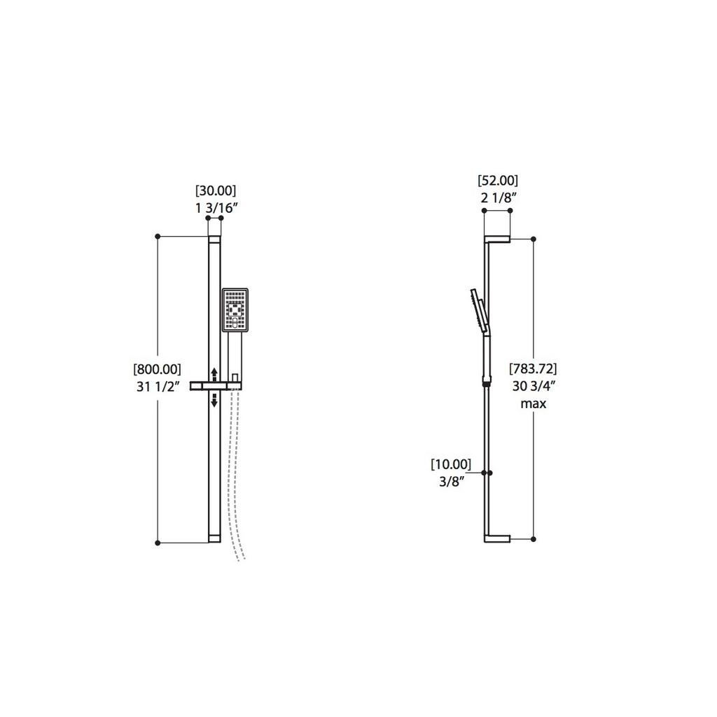 ALT 91283 Riga Thermostatic Shower System 3 Functions Chrome 2