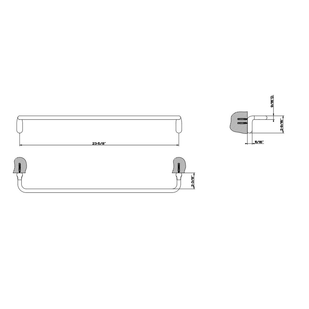 Gessi 38103 24 Towel Bar Chrome 2