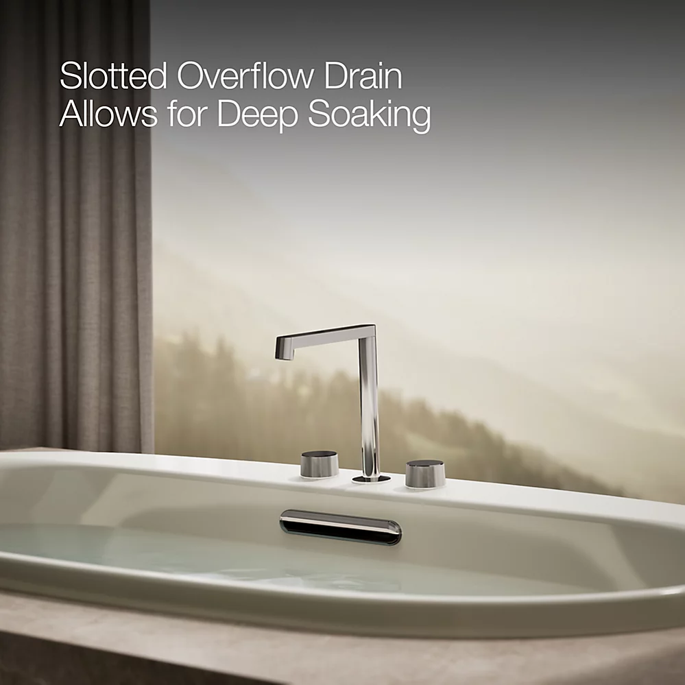 Kohler 5715-W1-0 Underscore 66X36 Oval Bath W/Bask