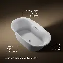 Kohler 5715-W1-95 Underscore 66X36 Oval Bath W/Bask