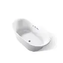 Kohler 5715-W1-95 Underscore 66X36 Oval Bath W/Bask