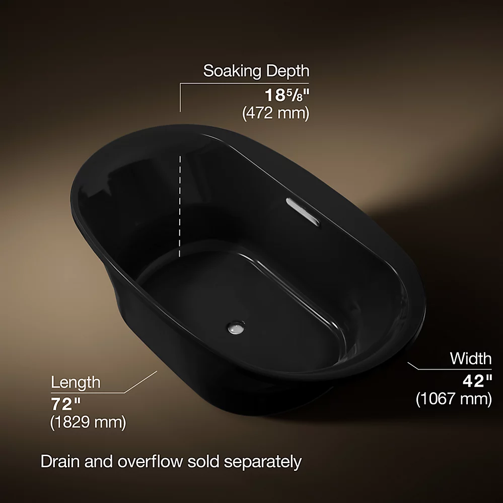 Kohler 5717-7 Underscore 72X42 Oval Di Bath