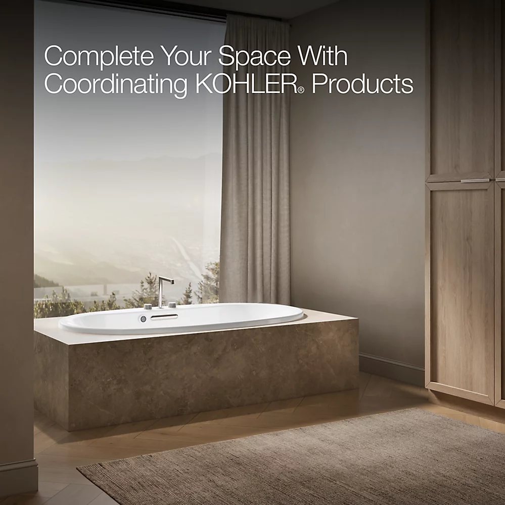 Kohler 5717-W1-0 Underscore 72X42 Oval Bath W/Bask