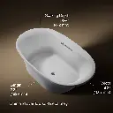 Kohler 5717-W1-95 Underscore 72X42 Oval Bath W/Bask
