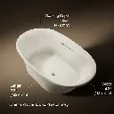 Kohler 5717-W1-96 Underscore 72X42 Oval Bath W/Bask
