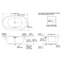 Kohler 5717-W1-96 Underscore 72X42 Oval Bath W/Bask
