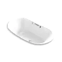 Kohler 5718-GHW-0 Underscore 72 Oval Heated Bbm Bath