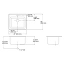 Kohler 5798-1-NA Ballad 25X22 Top-Mount Utility Sink