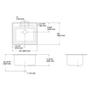 Kohler 5798-3-NA Ballad 25X22 Top-Mount Utility Sink