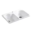 Kohler 5818-1-0 Hartland Dbl Equal, Sr, Sink 1 Hole