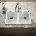 Kohler 5818-4-0 Hartland Dbl Equal, Sr, Sink 4 Hole