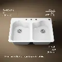 Kohler 5818-4-0 Hartland Dbl Equal, Sr, Sink 4 Hole