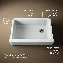 Kohler 5826-95 Whitehaven, Uc, 33 , Short Apron Sink
