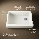 Kohler 5826-96 Whitehaven, Uc, 33 , Short Apron Sink