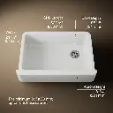 Kohler 5827-0 Whitehaven, Uc, 33 , Tall Apron Sink