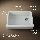 Kohler 5827-95 Whitehaven, Uc, 33 , Tall Apron Sink