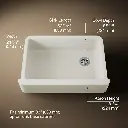 Kohler 5827-96 Whitehaven, Uc, 33 , Tall Apron Sink