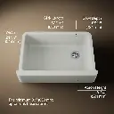 Kohler 5827-FF Whitehaven, Uc, 33 , Tall Apron Sink