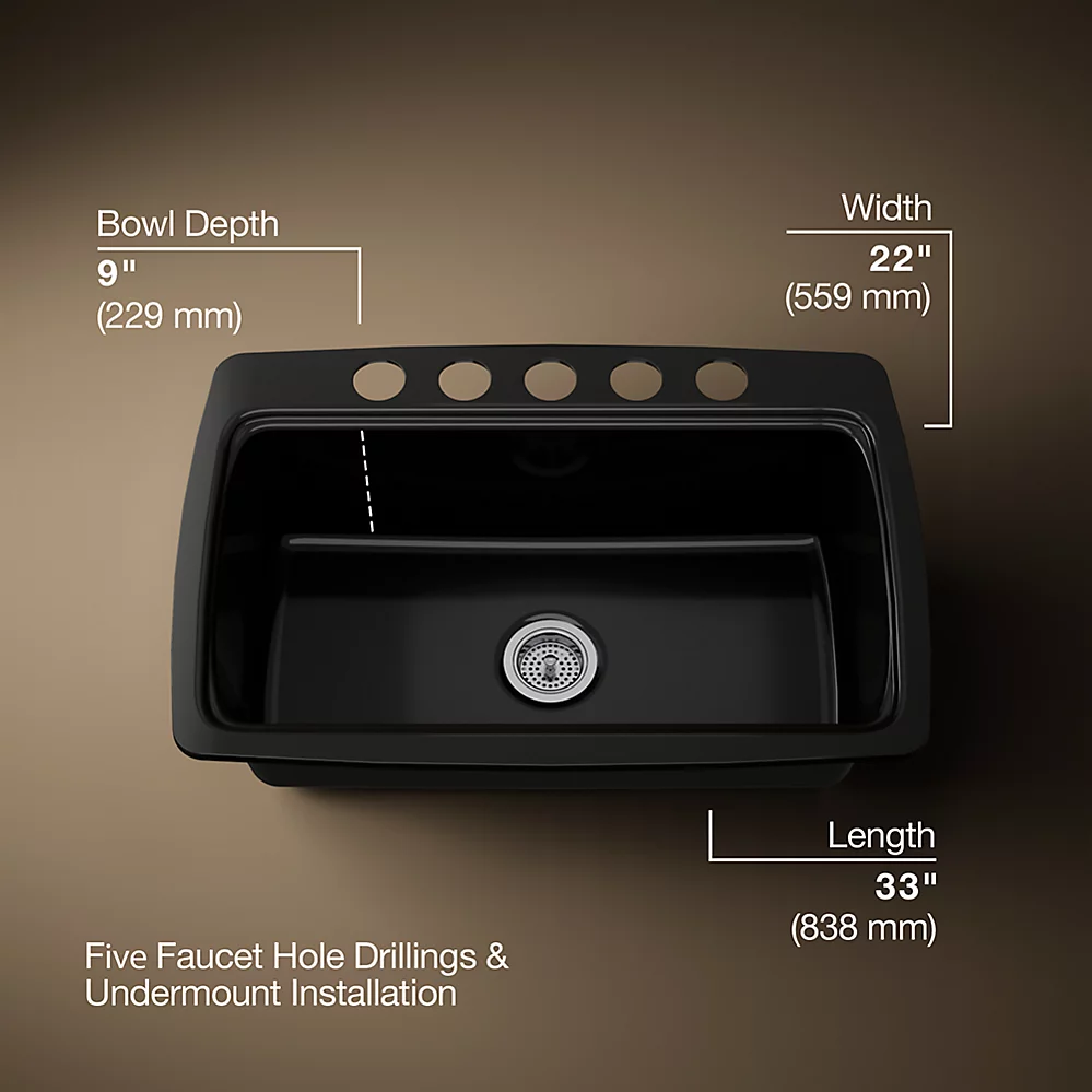 Kohler 5864-5U-7 Cape Dory Uc Sink 33X22