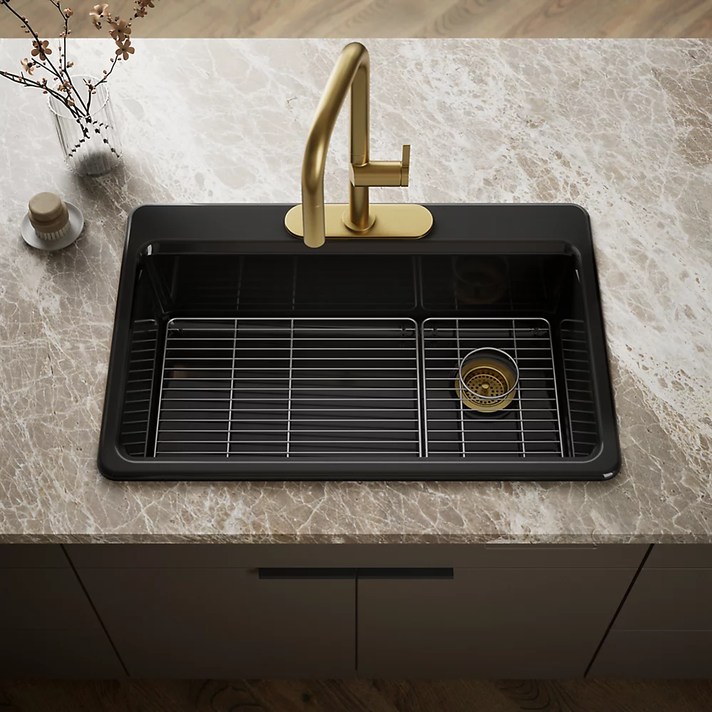 Kohler 5871-3A1-7 Riverby Sink Single Sr 3-Hole