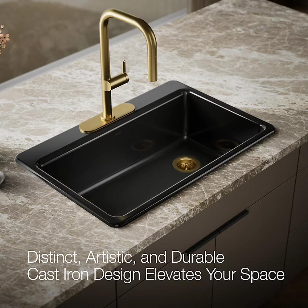 Kohler 5871-3A1-7 Riverby Sink Single Sr 3-Hole