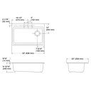 Kohler 5871-3A1-7 Riverby Sink Single Sr 3-Hole