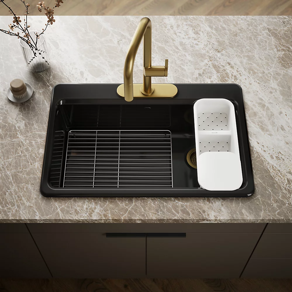 Kohler 5871-3A2-7 Riverby Sink, Single, Sr, 3-Hole