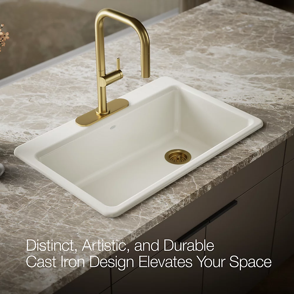 Kohler 5871-3A2-96 Riverby Sink, Single, Sr, 3-Hole