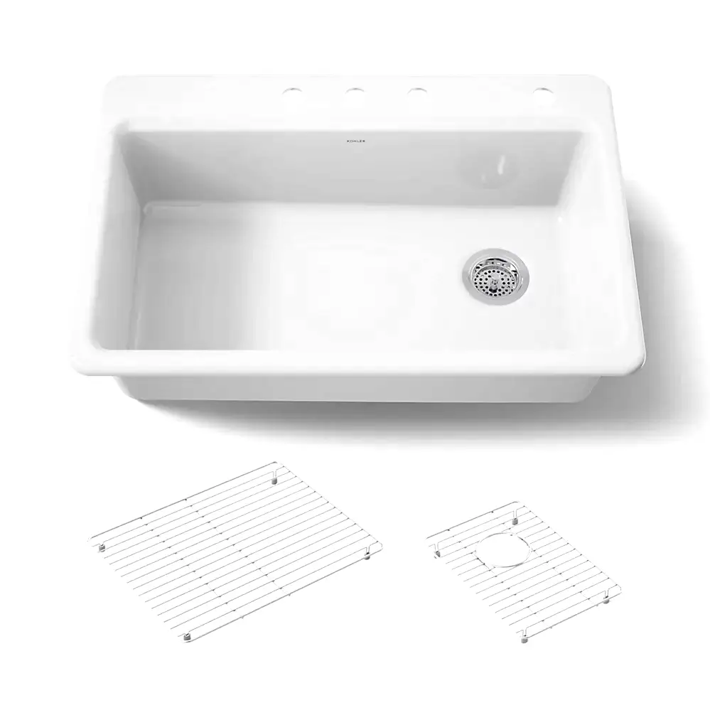 Kohler 5871-4A1-0 Riverby Sink Single Sr 4-Hole