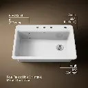 Kohler 5871-4A2-0 Riverby Sink, Single, Sr, 4-Hole