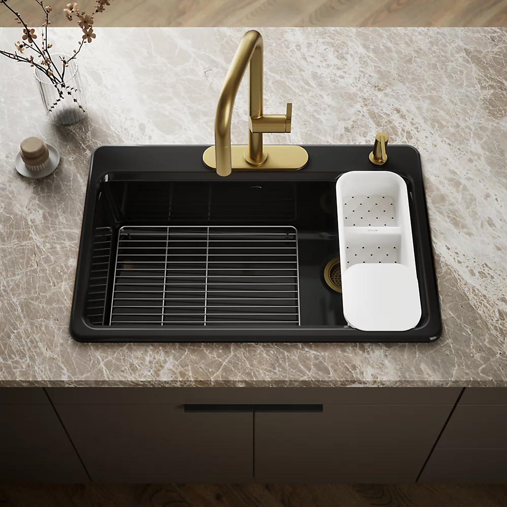 Kohler 5871-4A2-7 Riverby Sink, Single, Sr, 4-Hole