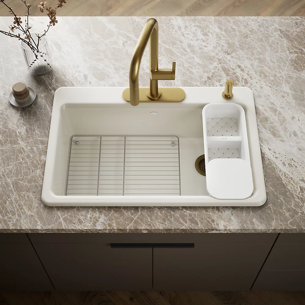 Kohler 5871-4A2-96 Riverby Sink, Single, Sr, 4-Hole