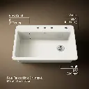 Kohler 5871-4A2-96 Riverby Sink, Single, Sr, 4-Hole