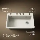 Kohler 5871-5UA1-96 Riverby Sink Single Uc 5U-Hole