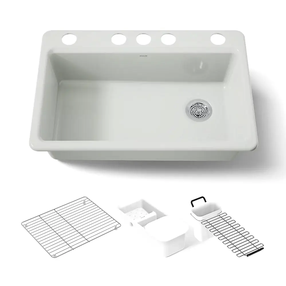 Kohler 5871-5UA1-FF Riverby Sink Single Uc 5U-Hole