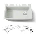 Kohler 5871-5UA1-FF Riverby Sink Single Uc 5U-Hole