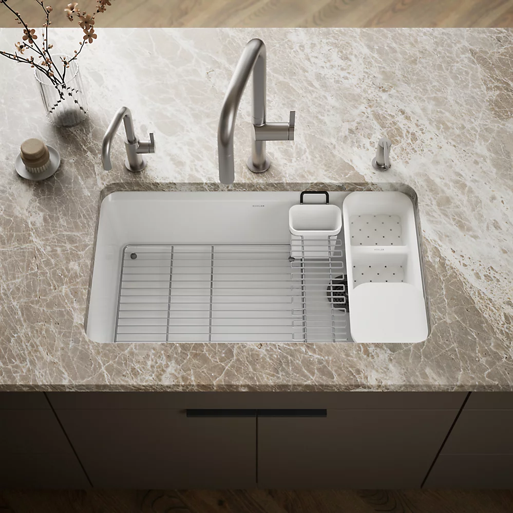 Kohler 5871-5UA3-0 Riverby Sink, Single, Uc, 5U-Hole