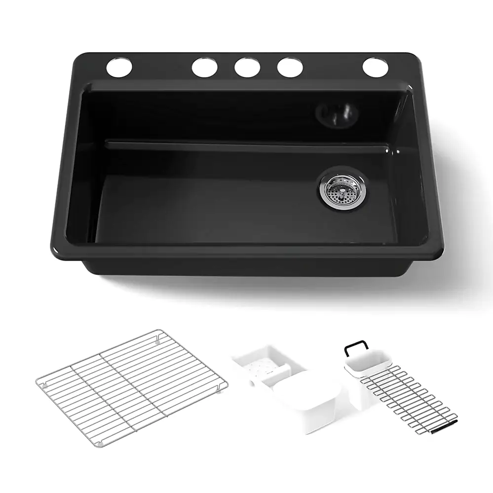 Kohler 5871-5UA3-7 Riverby Sink, Single, Uc, 5U-Hole
