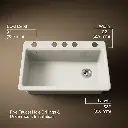 Kohler 5871-5UA3-96 Riverby Sink, Single, Uc, 5U-Hole