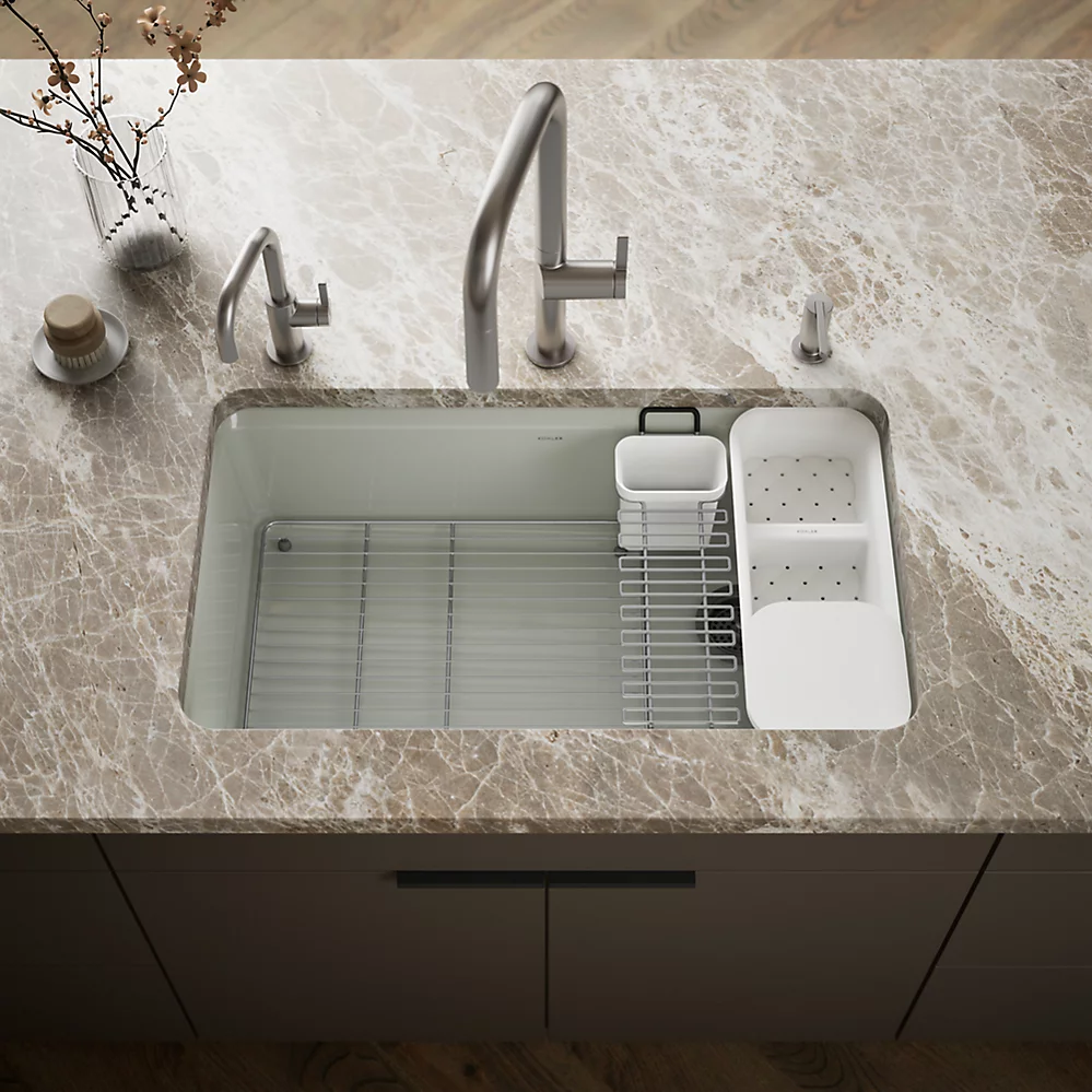 Kohler 5871-5UA3-FF Riverby Sink, Single, Uc, 5U-Hole