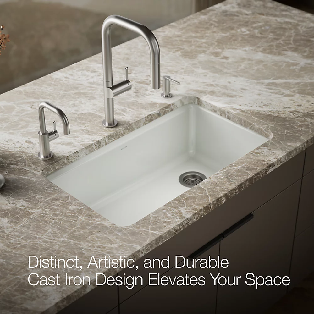 Kohler 5871-5UA3-FF Riverby Sink, Single, Uc, 5U-Hole
