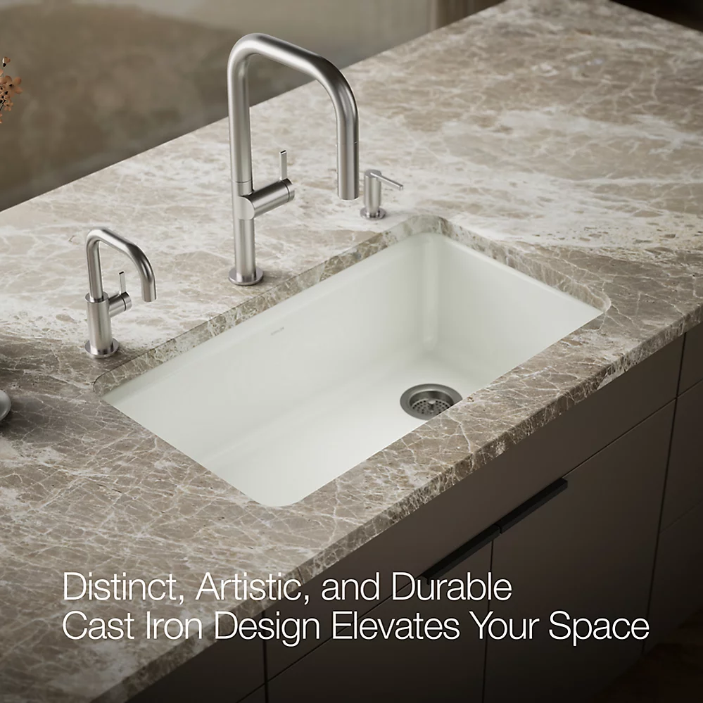 Kohler 5871-5UA3-NY Riverby Sink, Single, Uc, 5U-Hole