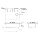 Kohler 5871-5UA3-TRF Riverby Sink Single Uc 5U-Hole