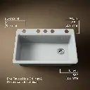 Kohler 5871-5UPC-95 Riverby Sink Single Uc 5U-Hole